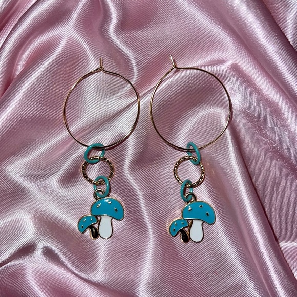 Jewelry - Mushroom Hoop Earrings